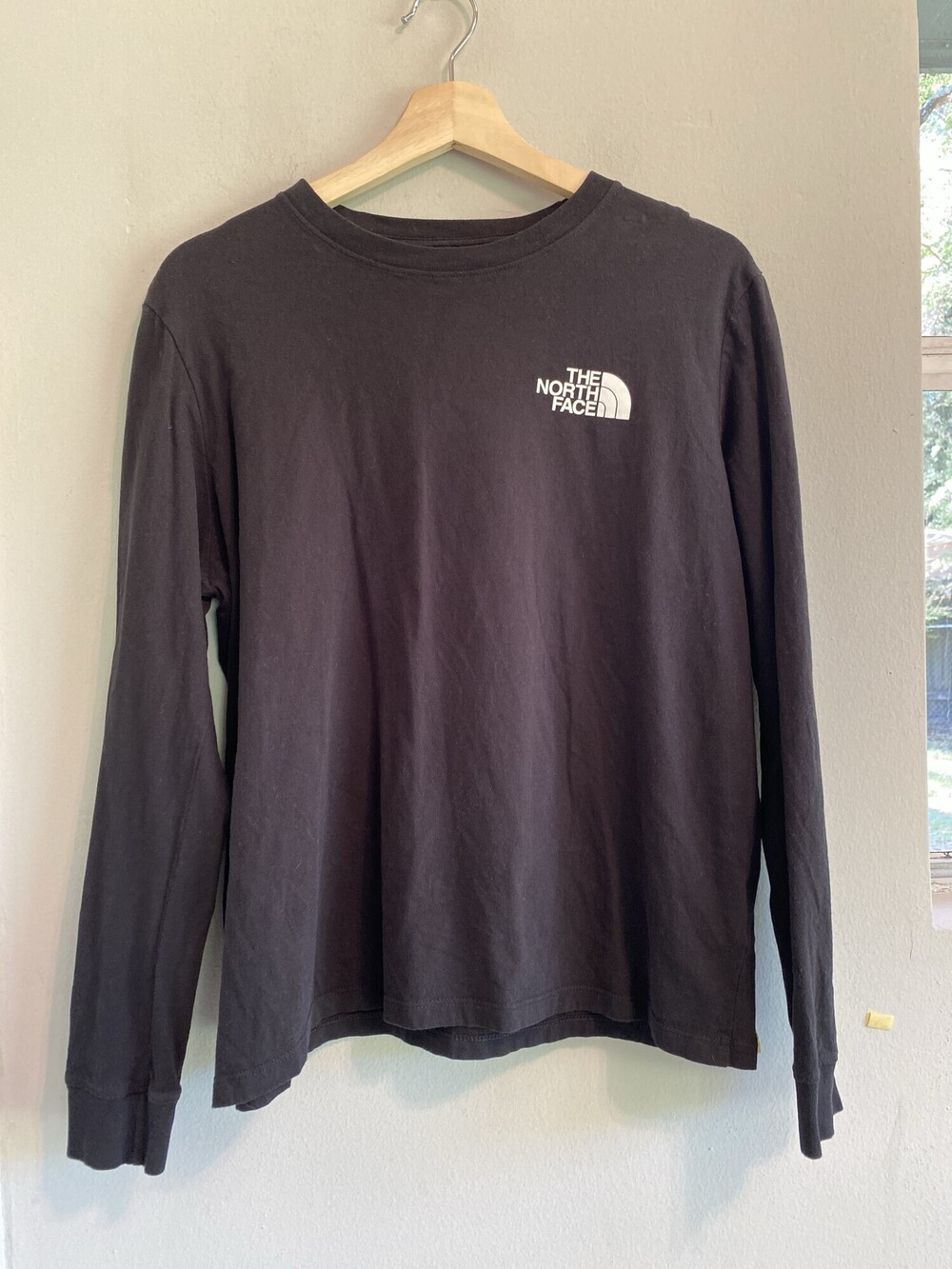 The North Face Cotton Super Soft Long Sleeve Logo Tee Black Women's L